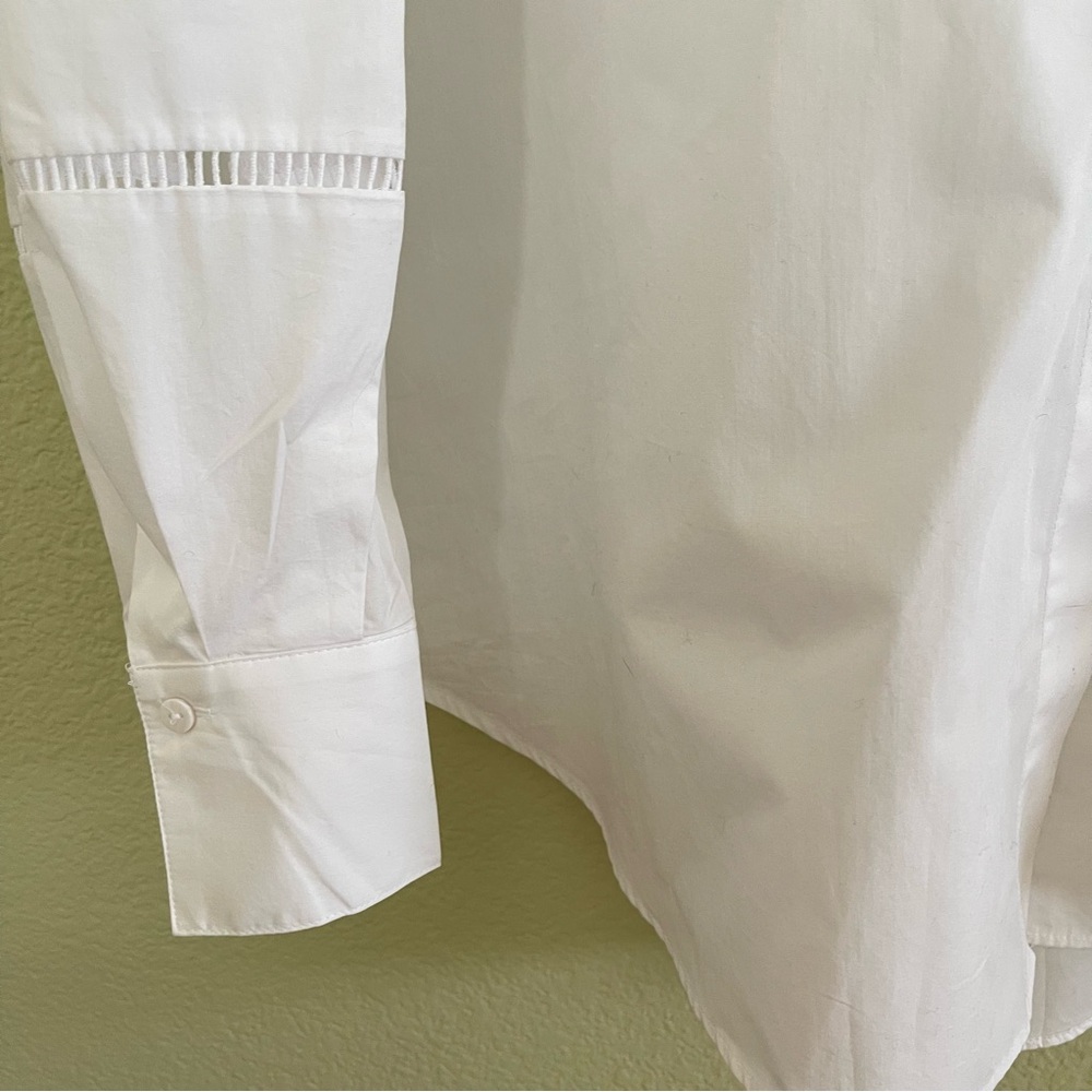 Zara Oversized White Poplin Shirt with Voluminous Sleeves, Size M - Picture 6 of 9